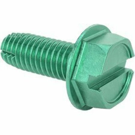 BSC PREFERRED Electrical Grounding Screws Green-Dyed Zinc-Plated Steel 10-32 Thread 1/2 Long, 25PK 92597A500